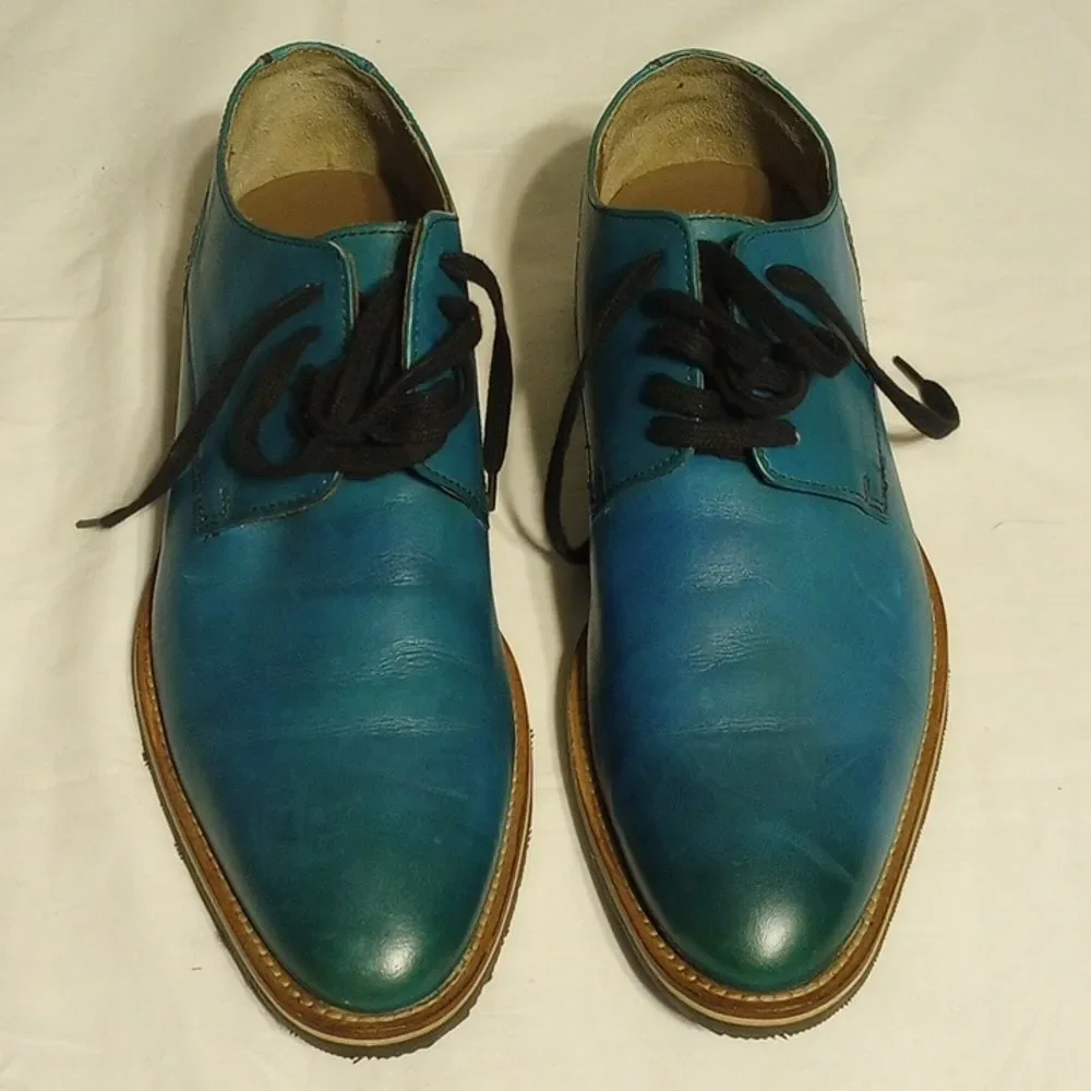 Ombre Blue Leather Bacco Bucci Dress Shoes